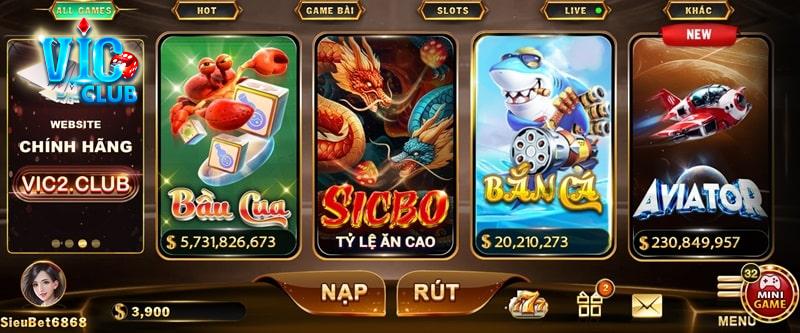 Giới thiệu cơ bản về game bầu cua Vicclub